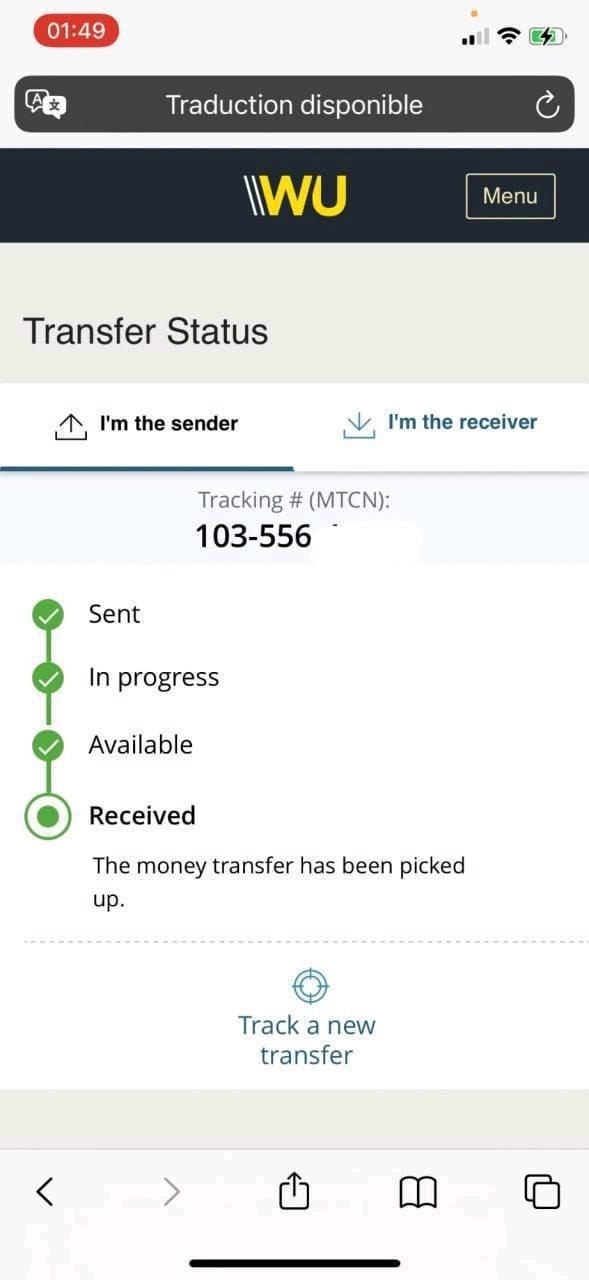 $1,000 Western union Transfer